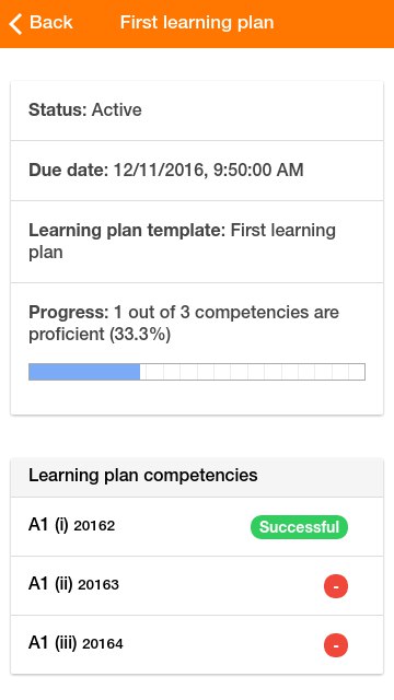 Learning plan view